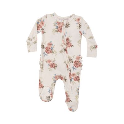 Angel Dear 2 Way Zip Footie Floral