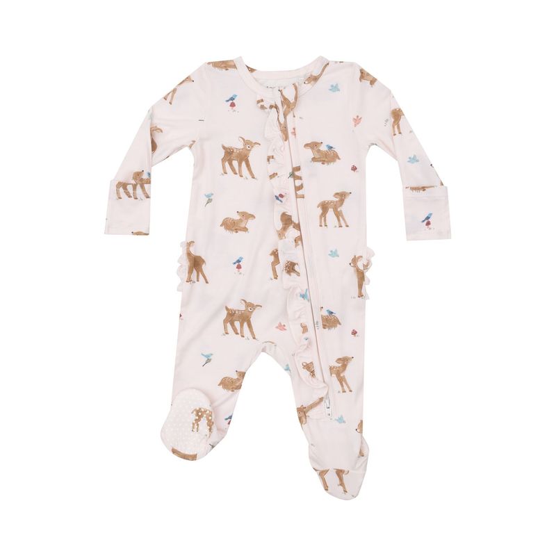 Angel Dear 2 Way Zip Footie Floral