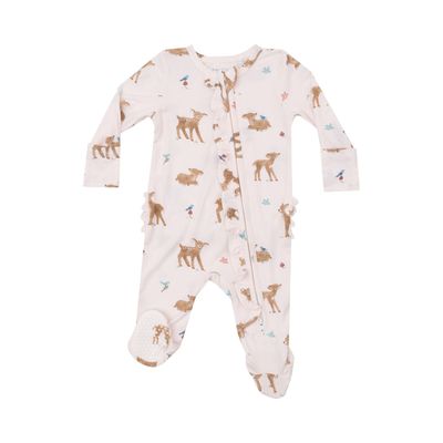 Angel Dear 2 Way Zip Footie Floral