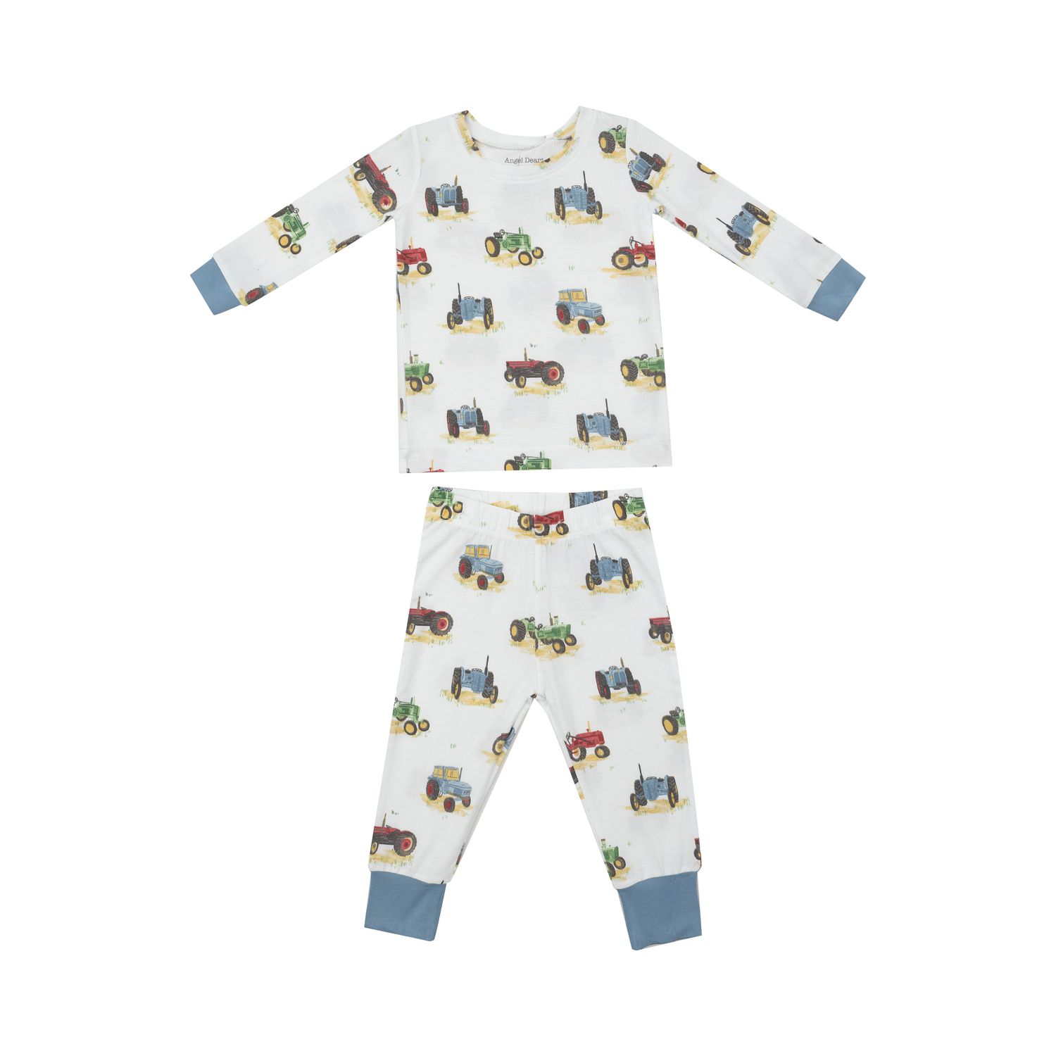 Angel Dear Long Sleeve Loungewear set, Color: Vintage Tractors, Size: 12-18