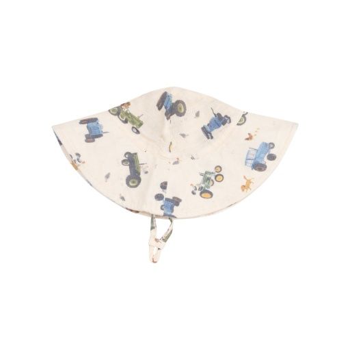 Angel Dear Uni Wide Brim Sunhat, Color: Tractors And Friends MULTI, Size: 6-12M