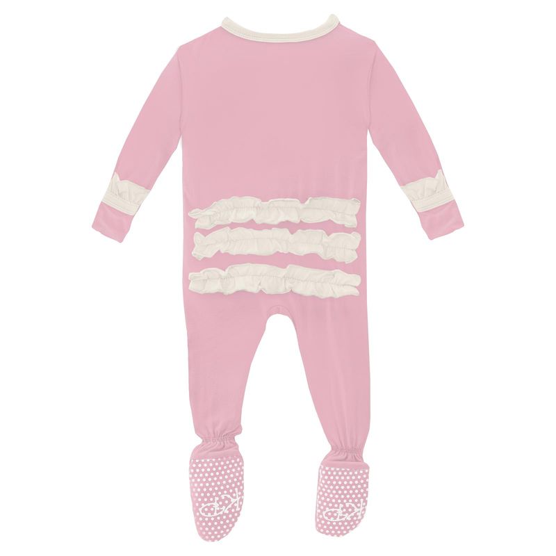 Kickee Pants Solid Ruffle Footie 2 Way Cake Pop Zipper