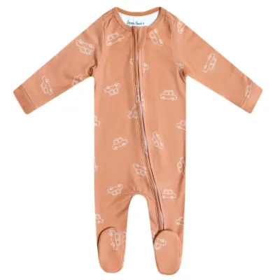 Copper Pearl Footie Zip Cooper