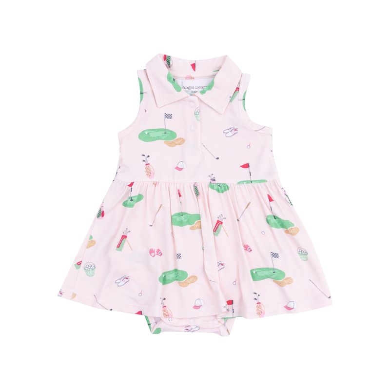 Angel Dear Polo Collar Bodysuit Dress