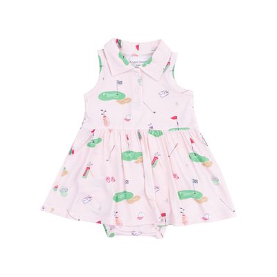 Angel Dear Polo Collar Bodysuit Dress