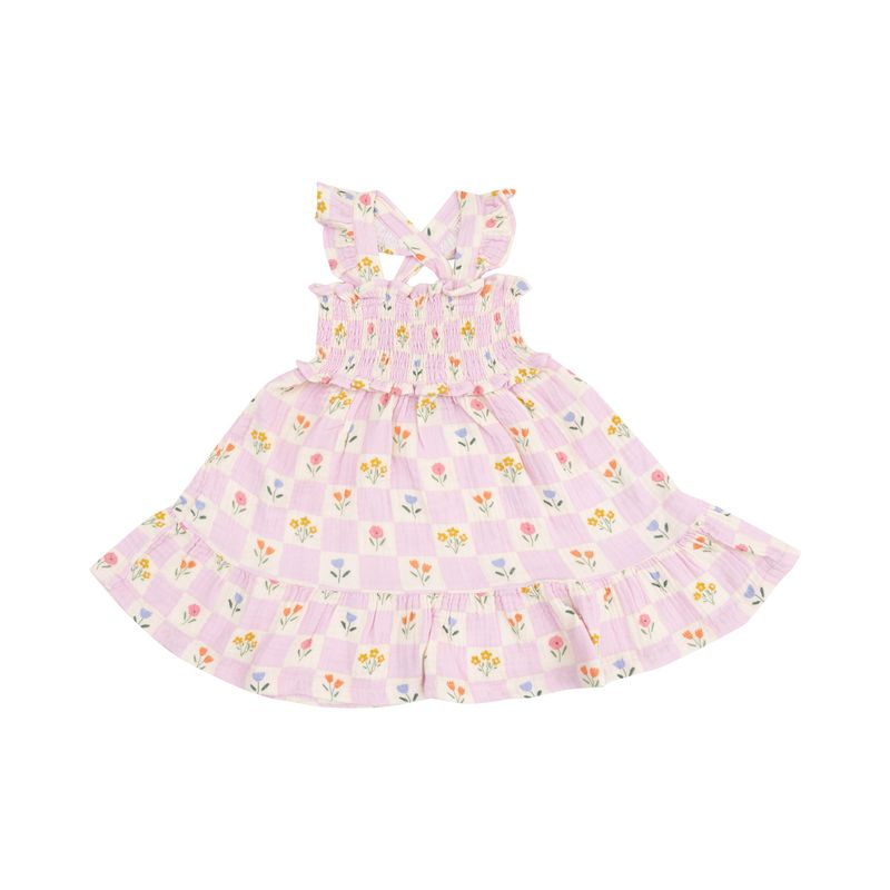 Angel Dear Smocked Ruffle Sundress &amp; Diaper Cover