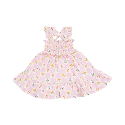 Angel Dear Smocked Ruffle Sundress &amp; Diaper Cover