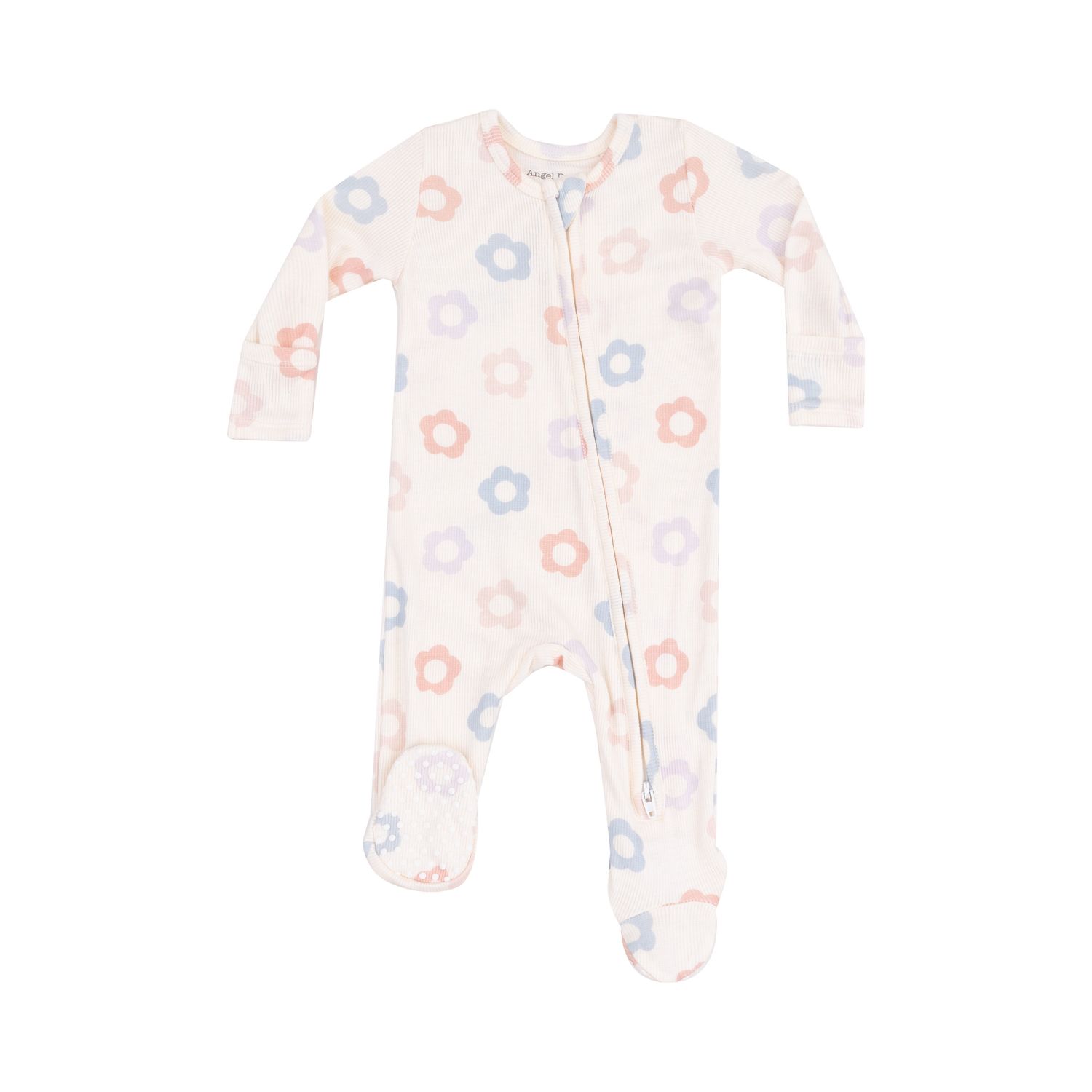 Angel Dear 2 Way Zipper Footie Daisy Pop, Color: MULTI, Size: 0-3M