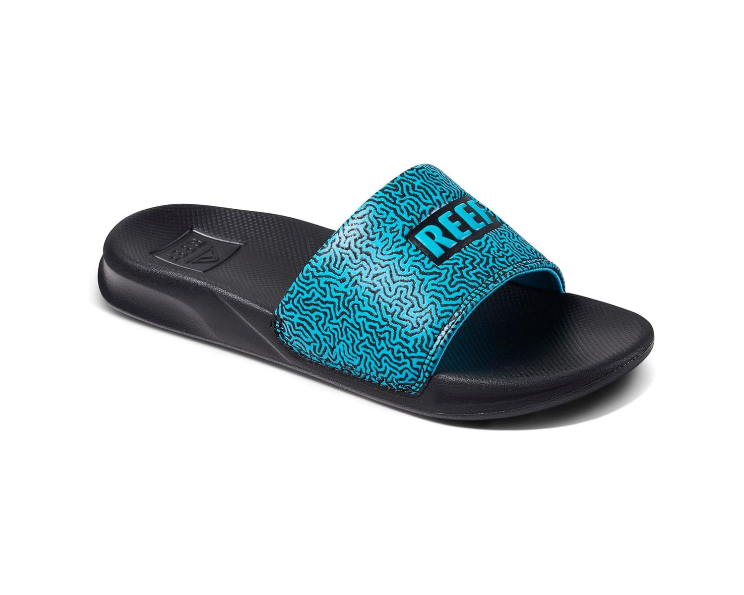 REEF Kids One Slide WS, Color: Blue Coral, Size: 13