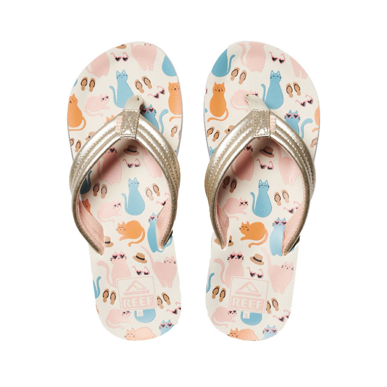 REEF Kids Ahi WS, Color: Cool Cats, Size: 13
