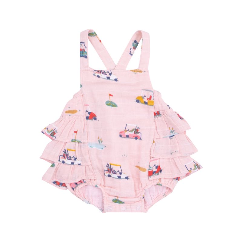 Angel Dear Ruffle Sunsuit Pink Golf Cart Cuties 