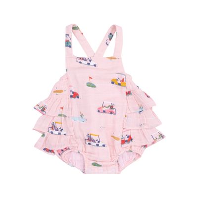 Angel Dear Ruffle Sunsuit Pink Golf Cart Cuties 