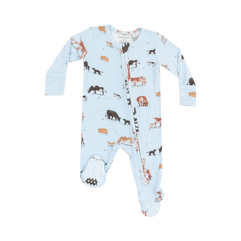 Angel Dear Cow Families 2 Way Zipper Footie
