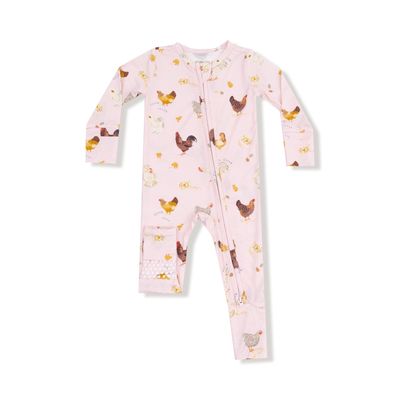 Collector Chickens - Pink - 2 Way Zipper Romper