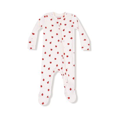 Tiny Apples - 2 Way Zipper Footie