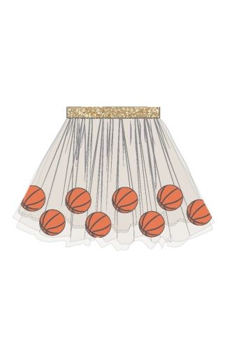 Varsity - Basketball Oatmeal- Tutu Skirt, Color: OATMEAL, Size: 1-2Y