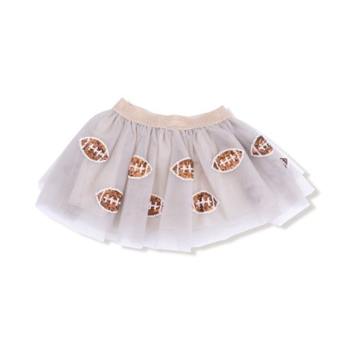 Varsity - Football Oatmeal - Tutu Skirt, Color: OATMEAL, Size: 0-12M
