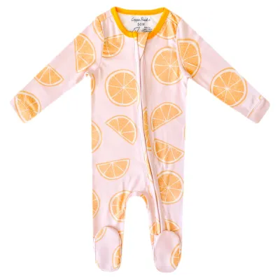 Copper Pearl Footie Zip Fruit