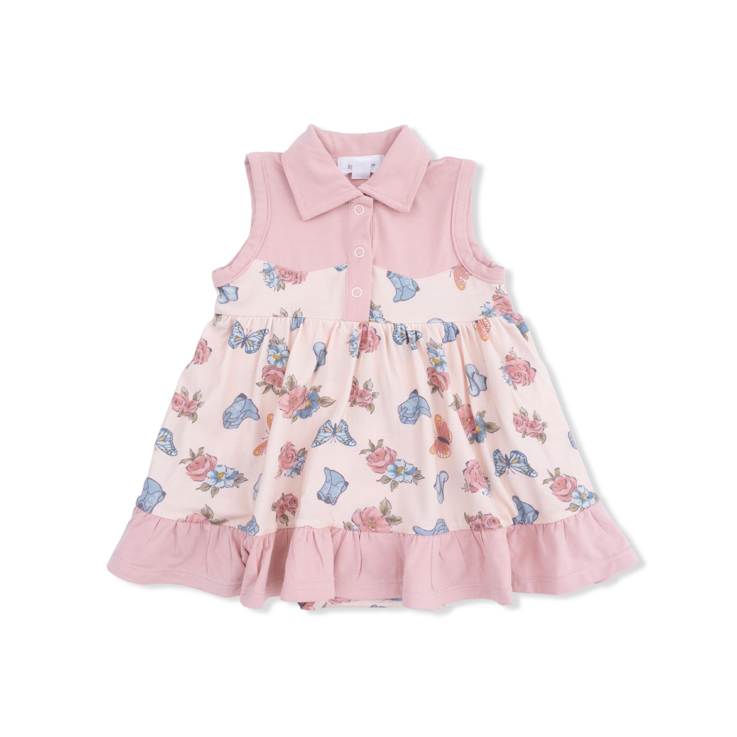 Country Girl Boots - Cowboy Bodysuit Dress, Color: PINK, Size: 3-6M