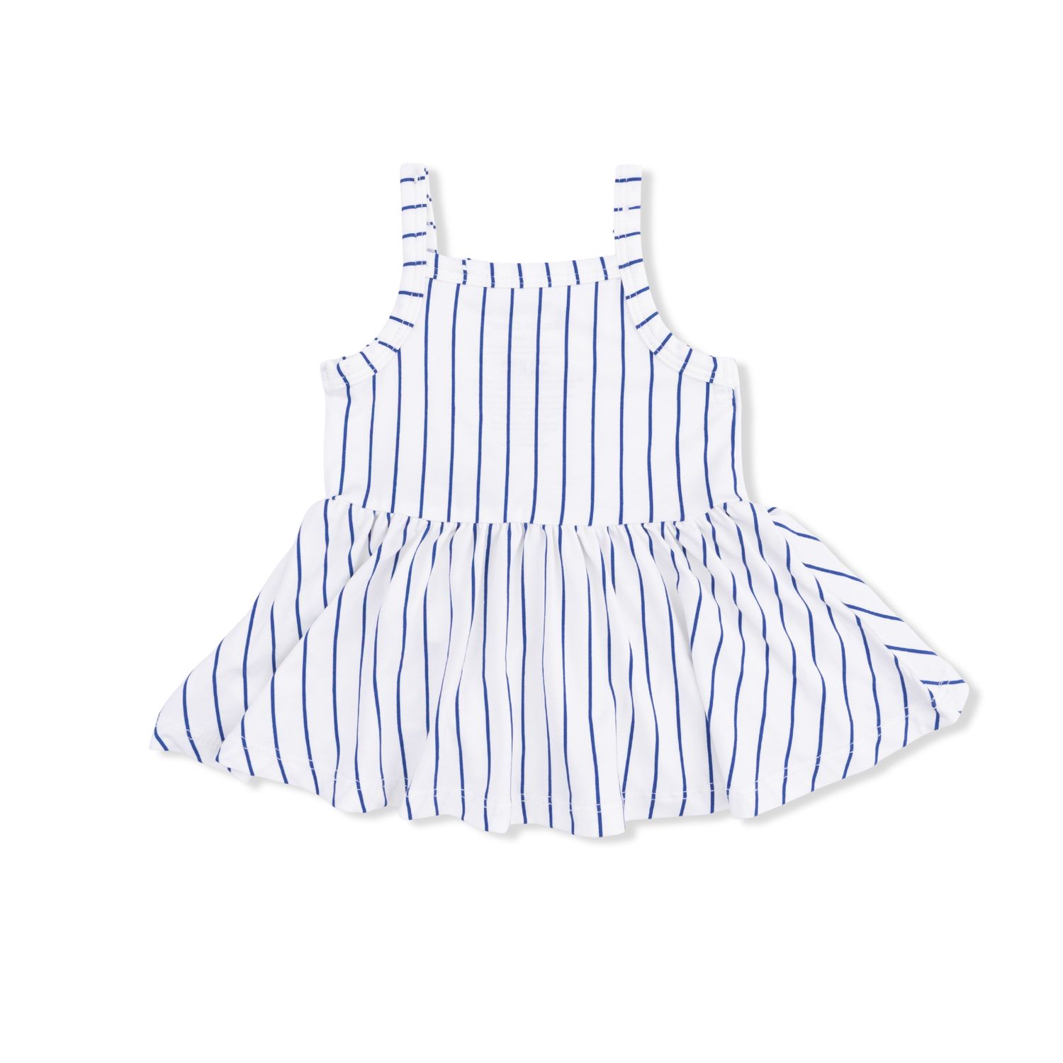 Baseball Stripe - Tank with Peplum, Color: CREAM, NAVY, Size: 6-12M