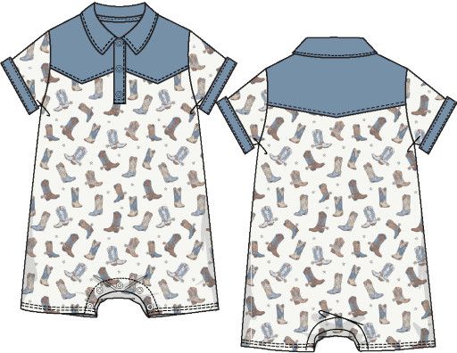 Cowboy Boots - Cowboy Shortie, Color: IVORY, Size: 3-6M