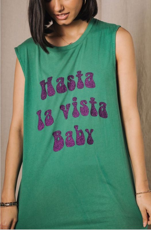 Reave Hasta la vista Glitter T-shirtjurk
