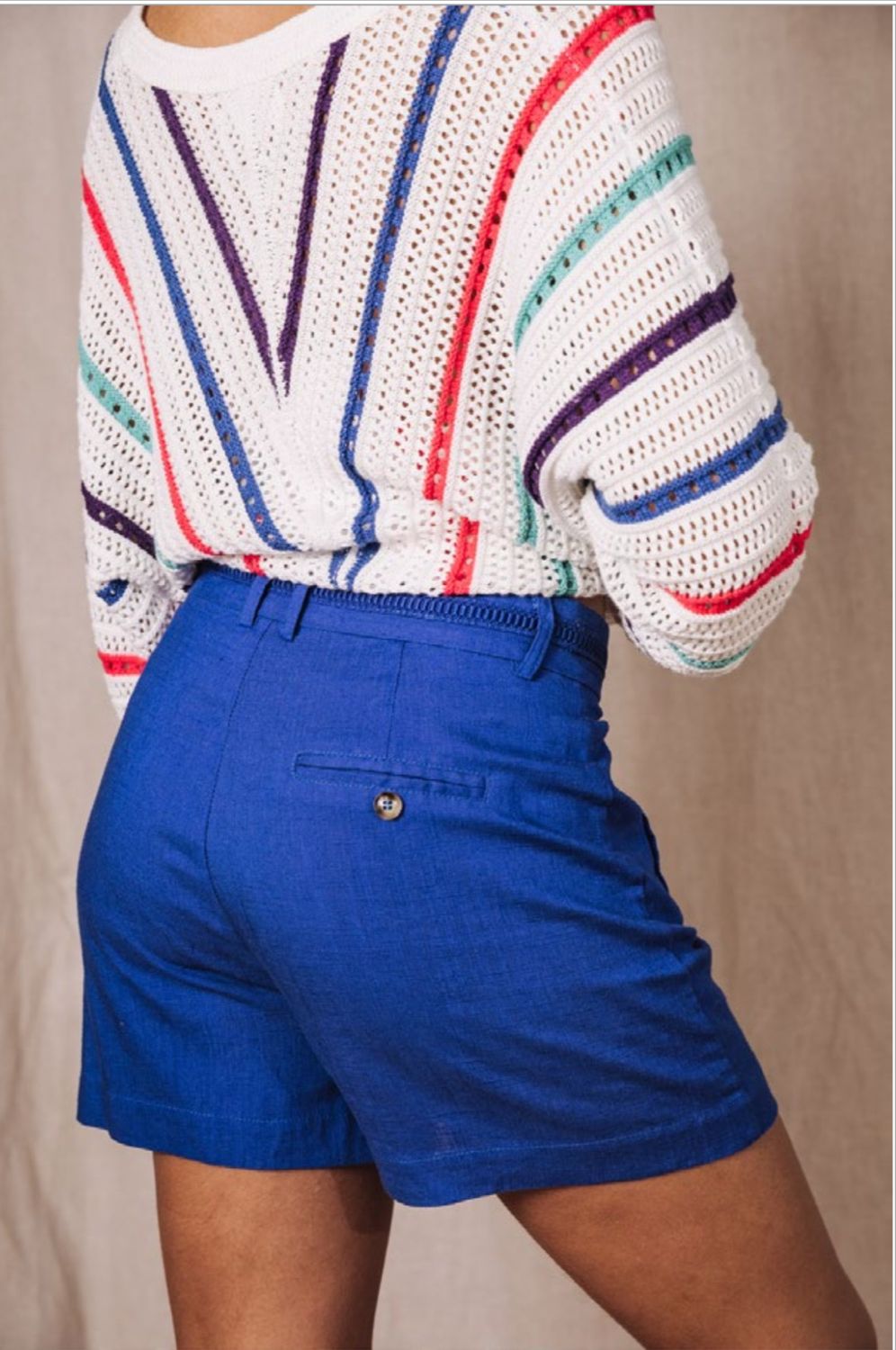 Flavie Plain Linnen Short