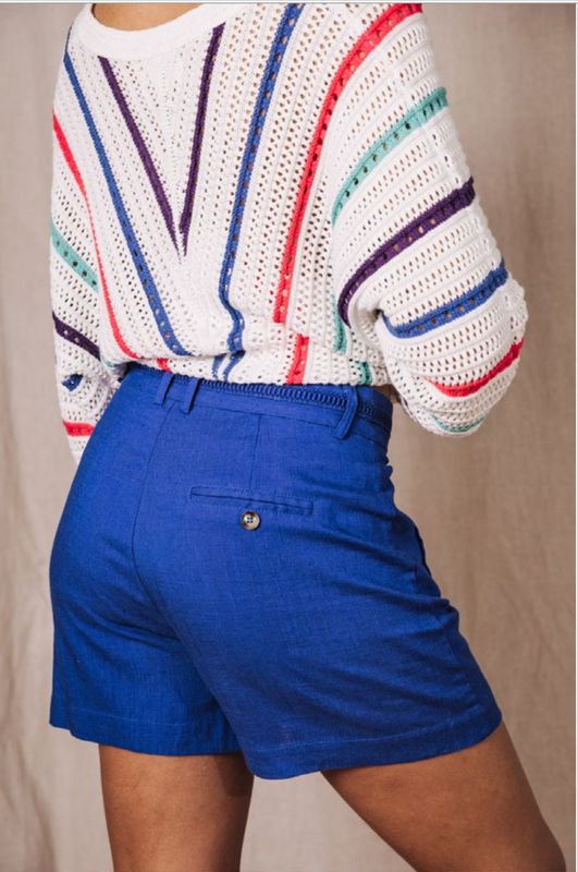 Flavie Plain Linnen Short
