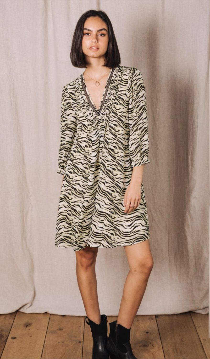 Juna Green Tiger Jurk