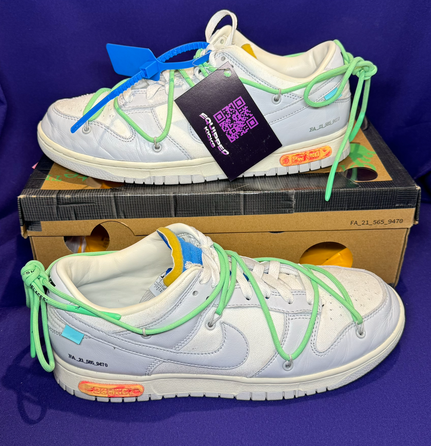 Off-White x Nike Dunk Low 'Lot 26 of 50' Size uk 8.5 (Pre-Loved)