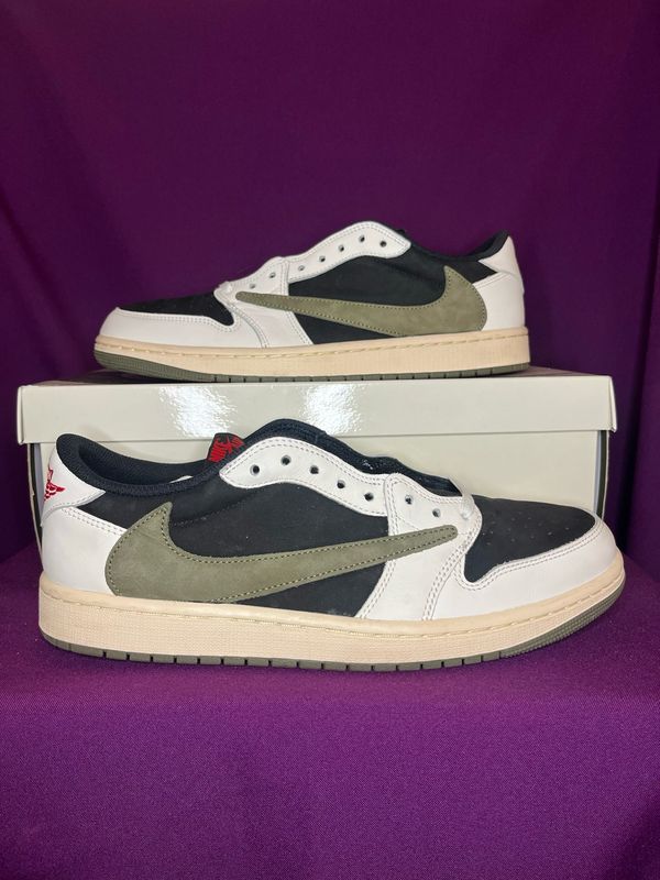 Jordan 1 Retro low OG SP Travis Scott/ Olive  Size Uk 10 VNDS