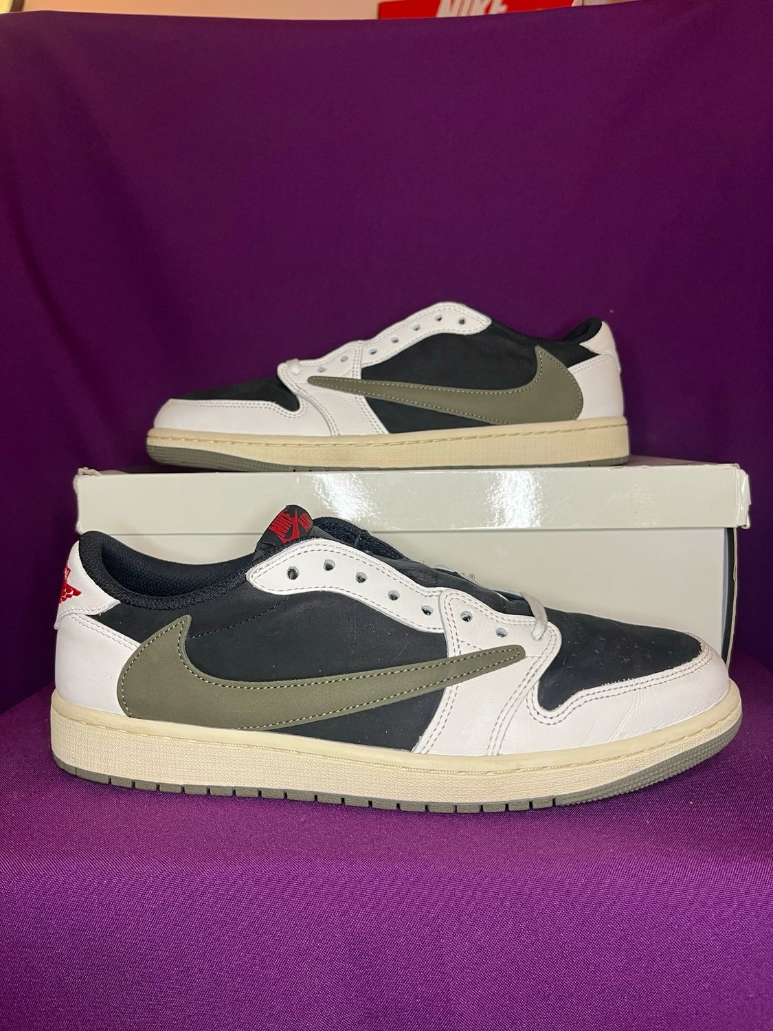 Jordan 1 Retro Low OG SP Travis Scott Olive UK Size 9.5 VNDS immaculate