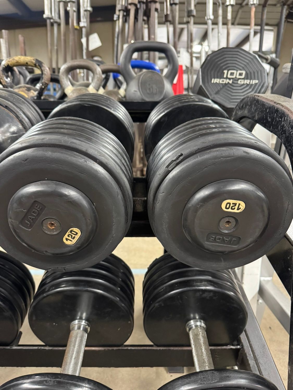 Jade 120lb Dumbbells
