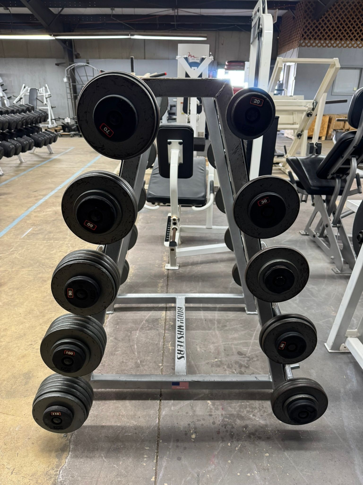 Ez Fixed Weight Curl Bars With Rack