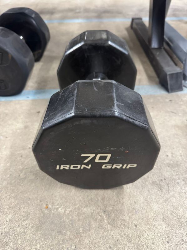 Iron Grip 70LB Single Dumbbell