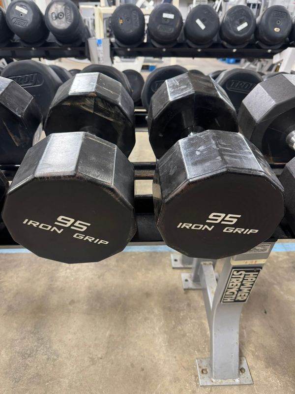 Iron Grip 95LB Dumbbell Pair