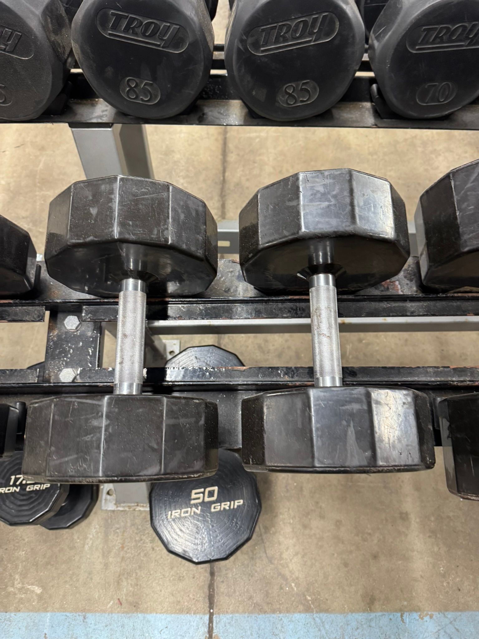 Iron Grip 65LB Dumbbell Pair