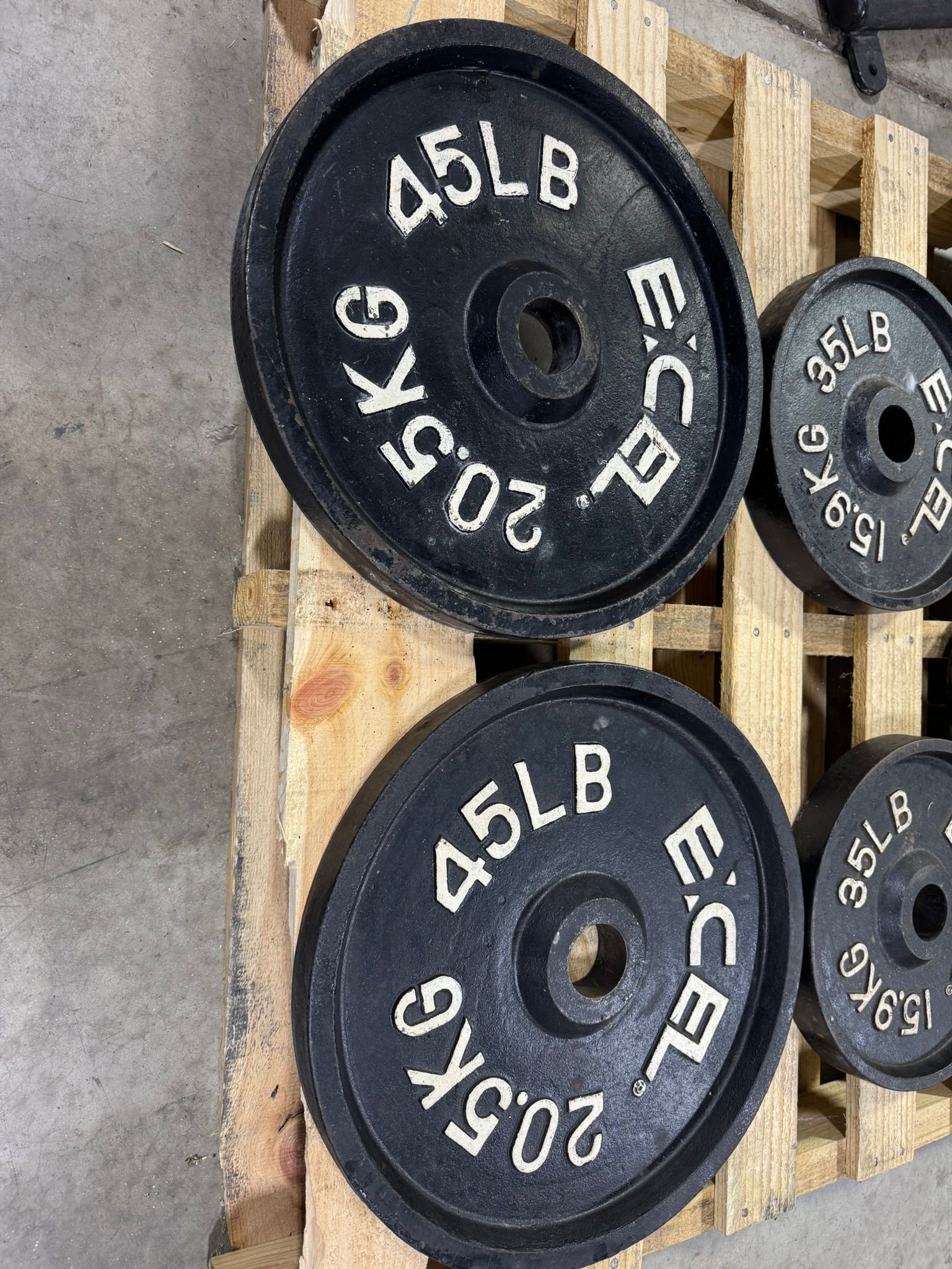 Vintage Excel Weight Plate Set