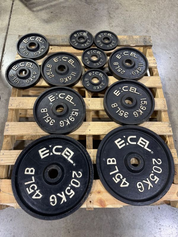 Vintage Excel Weight Plate Set