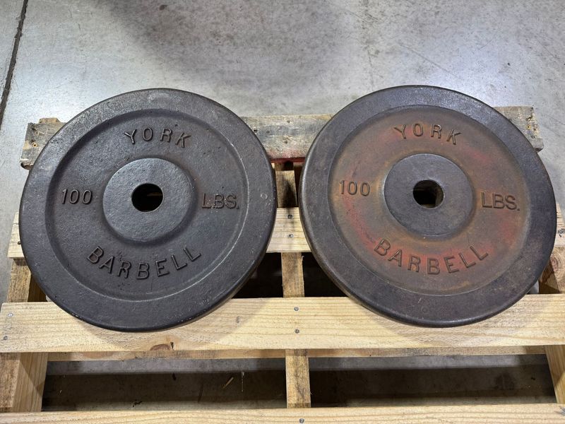 Vintage York 100lb Plates