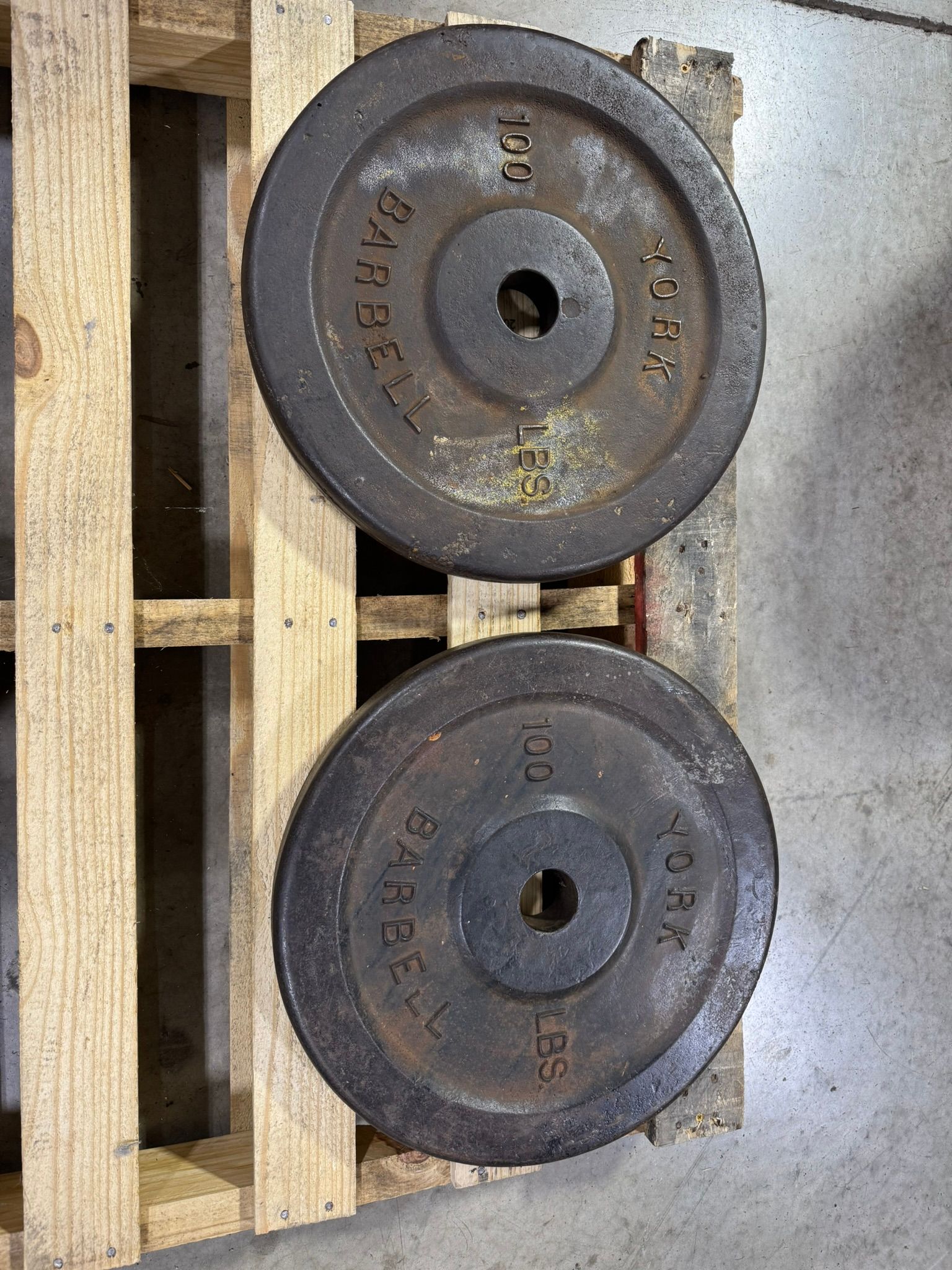 Vintage York 100lb Plates