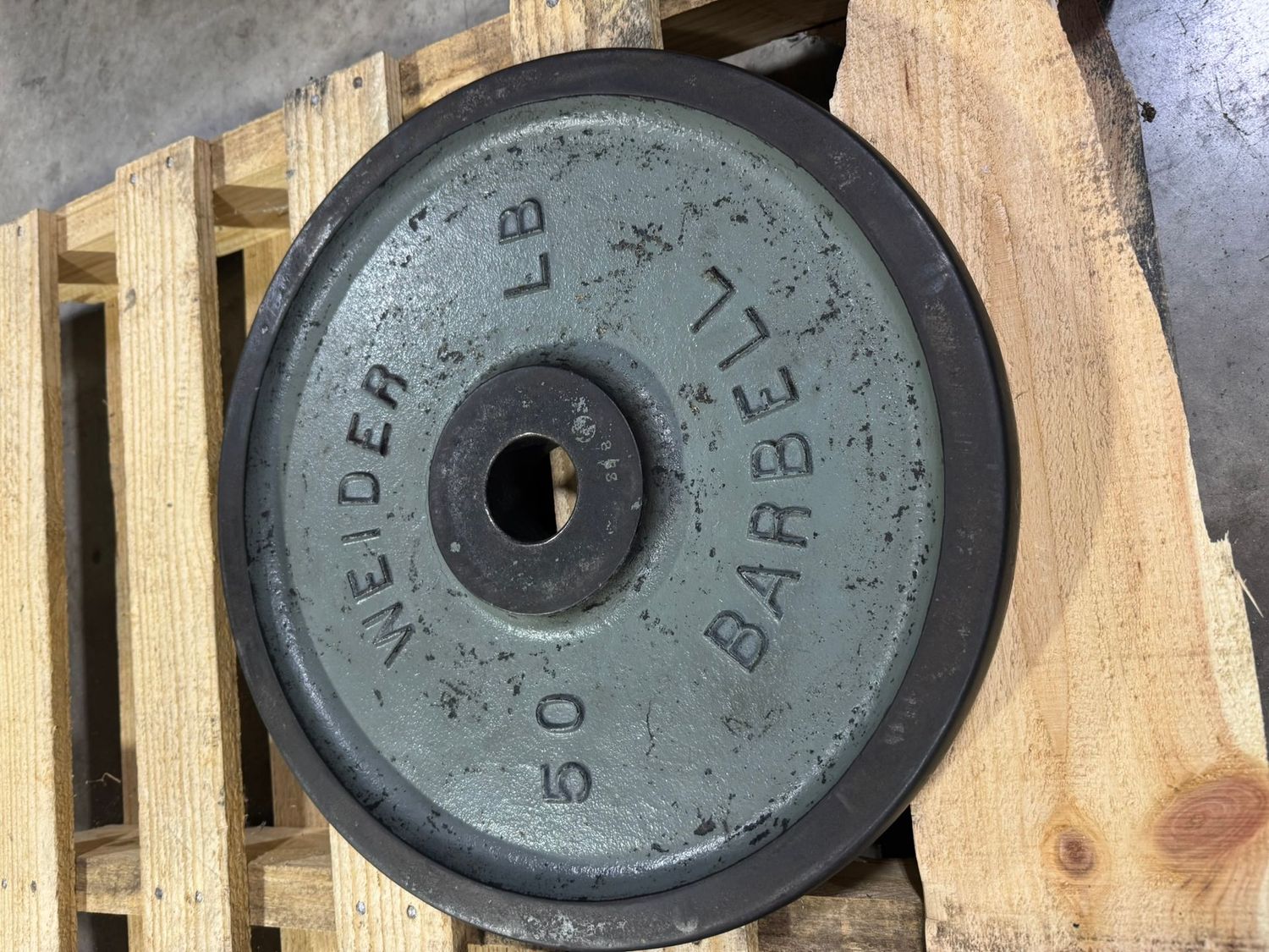 Lot De Plaques De Poids Vintage Weider Pour Barre Olympique - 36 Lbs Total (2x10, 2x5, 2x3 Lb), Trou 1"