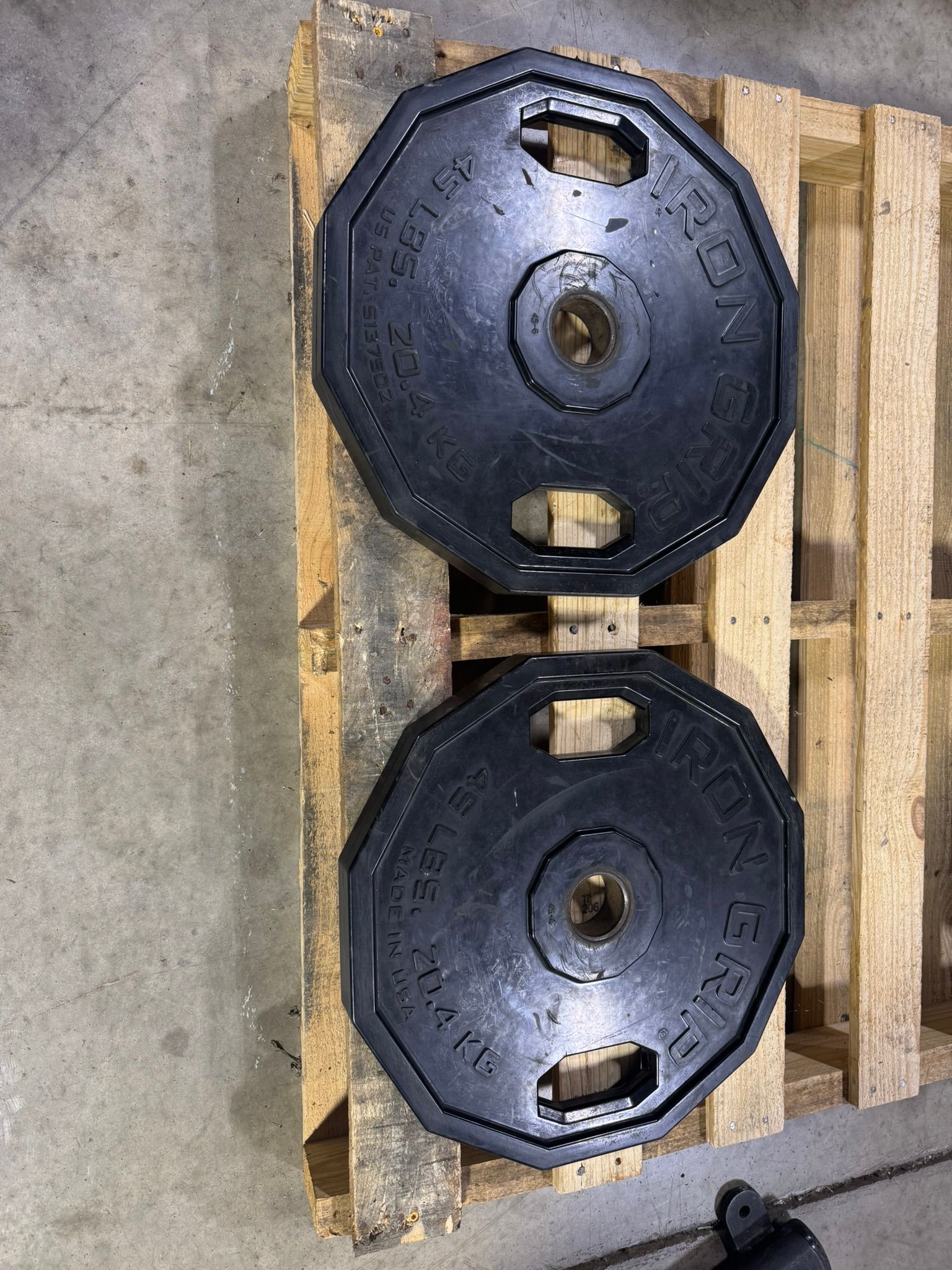 Iron Grip Urethane 45lb Grip Plates