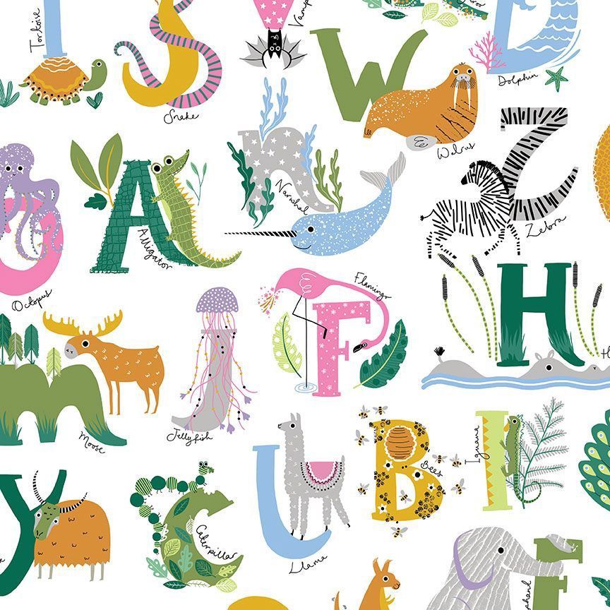 Alphabet Soup Easy as ABC- white