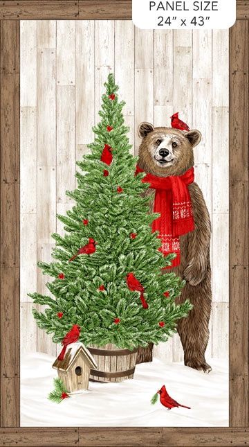 Beary Merry Christmas - White Multi - Panel