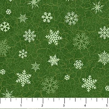 Beary Merry Christmas - Green - Snowflakes