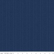 Wake at the lake- herringbone navy