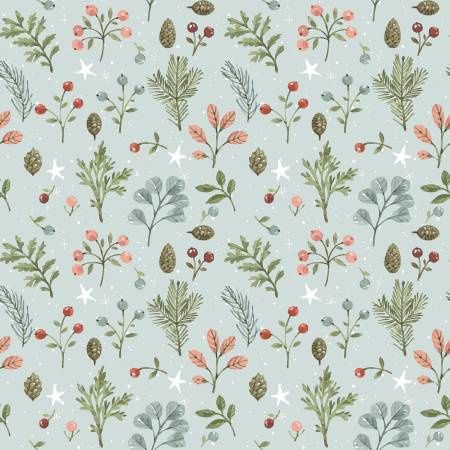 Magical Winterland Foliage - Blue