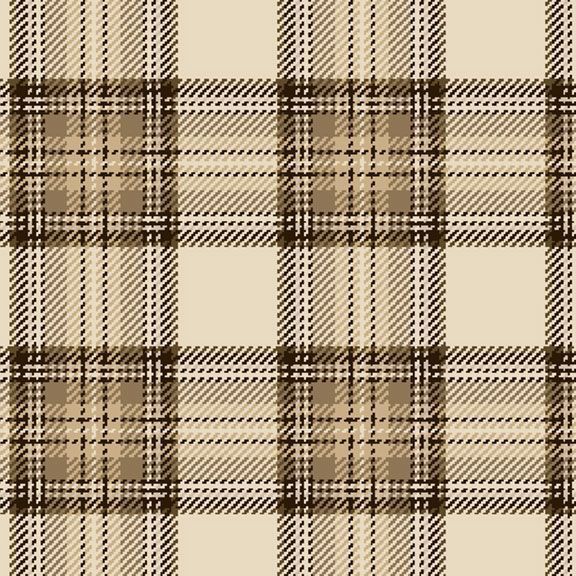 Primo Plaid Flannel Soft Focus - Tan