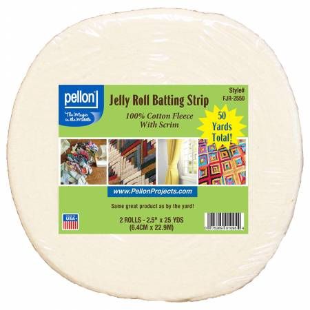Jelly Roll Batting Strip - 100% Cotton Fleece
